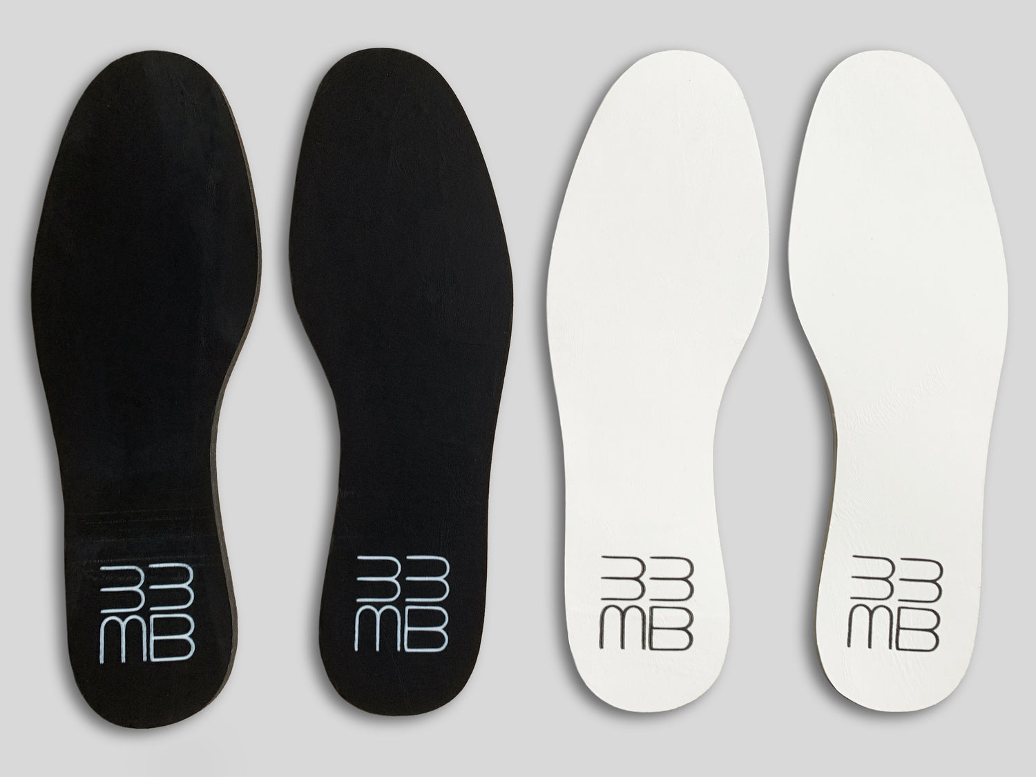 Half-size insoles black and white with 33MB logo