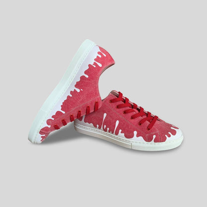 Sunset Canvas Low-Top — Red/Burgundy Canvas Sneakers