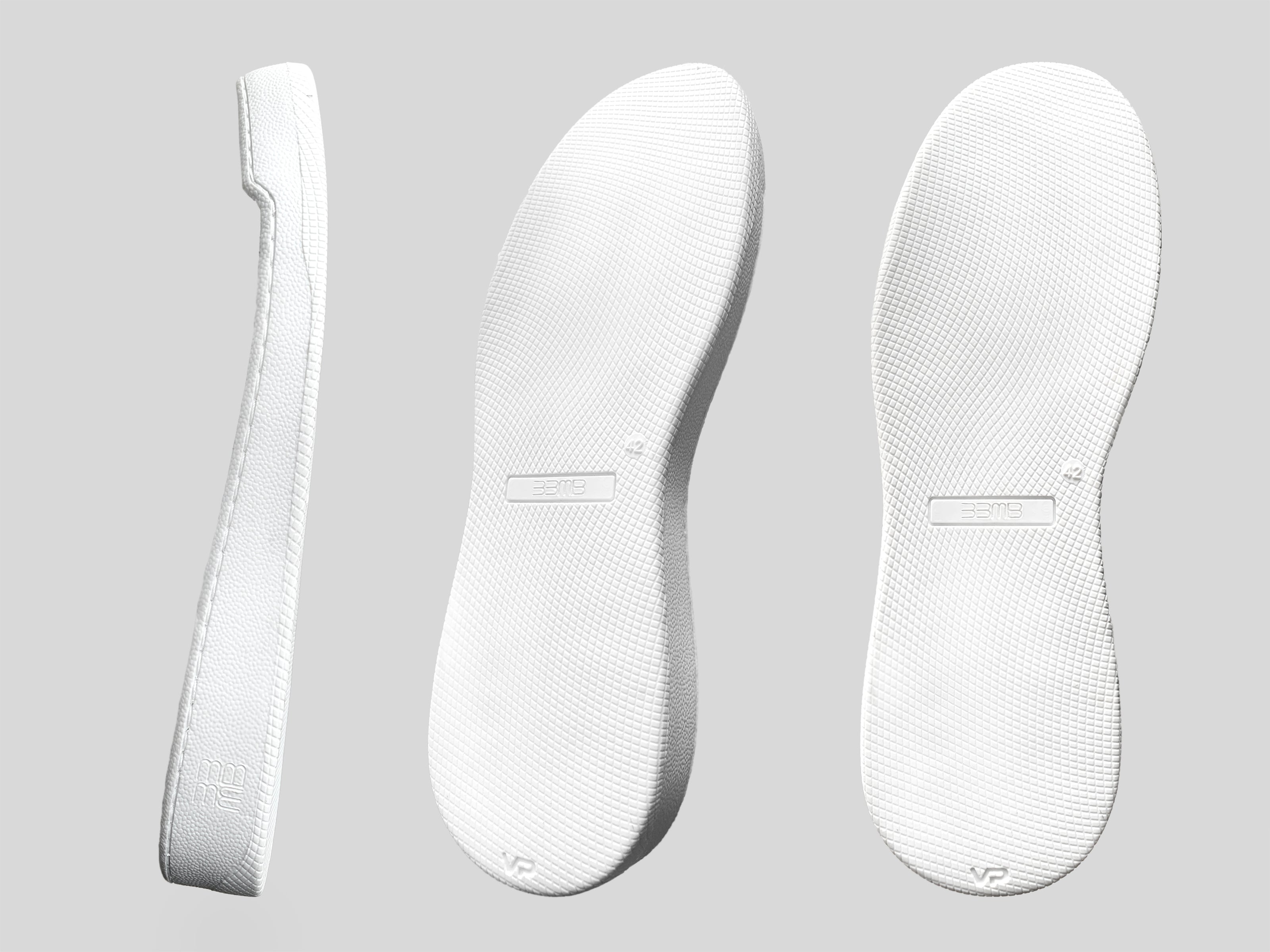 Outsoles showing grip and thickness